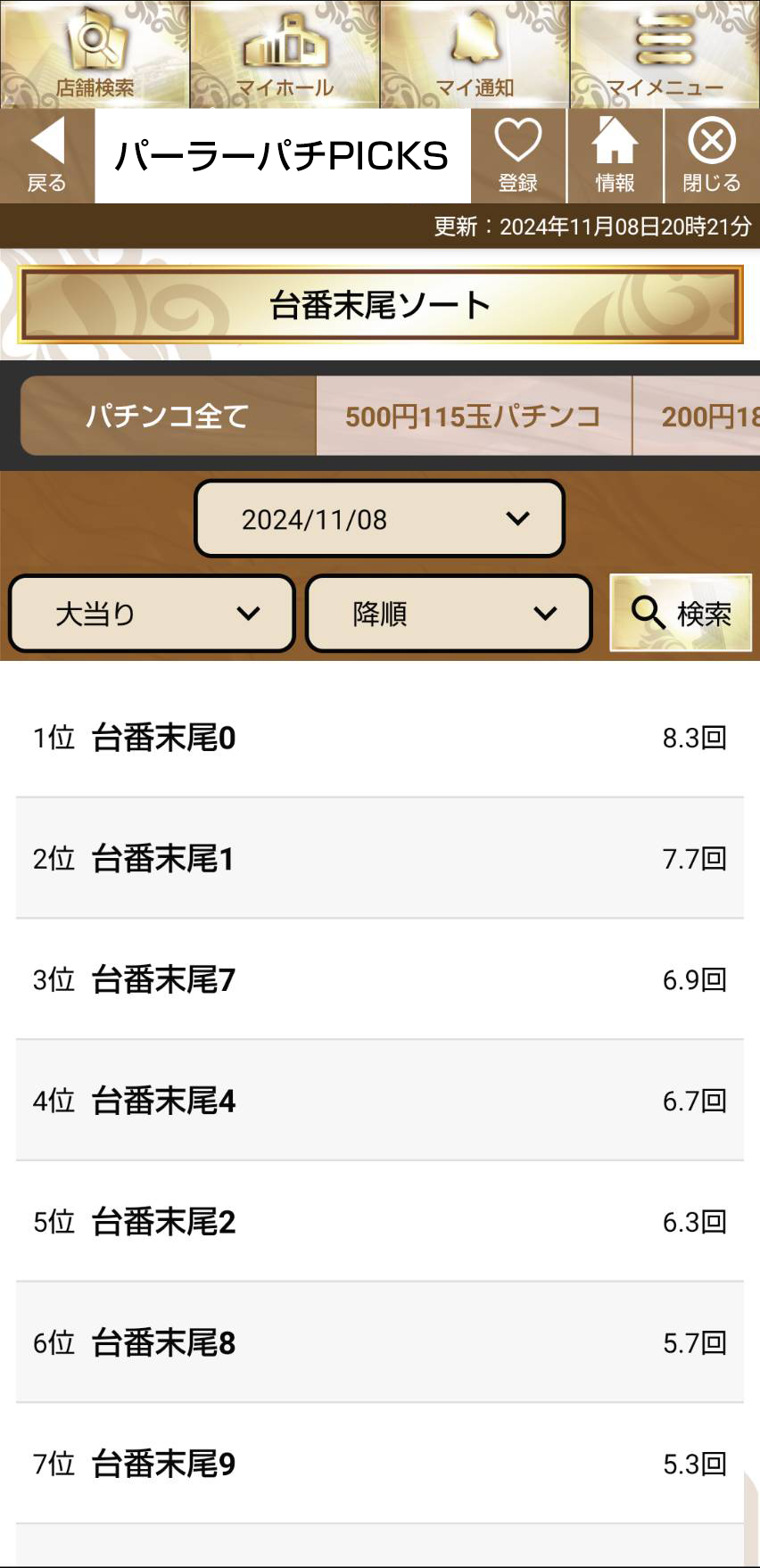 台番末尾ソートイメージ